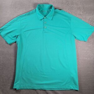 Nike Golf Dri-Fit Performance Polo Geometric Green Shirt Mens Size‎ XL